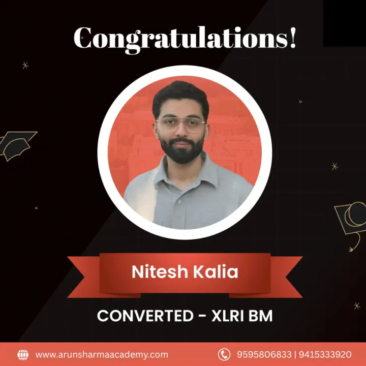 Nitesh Kalia, XLRI BM convert
